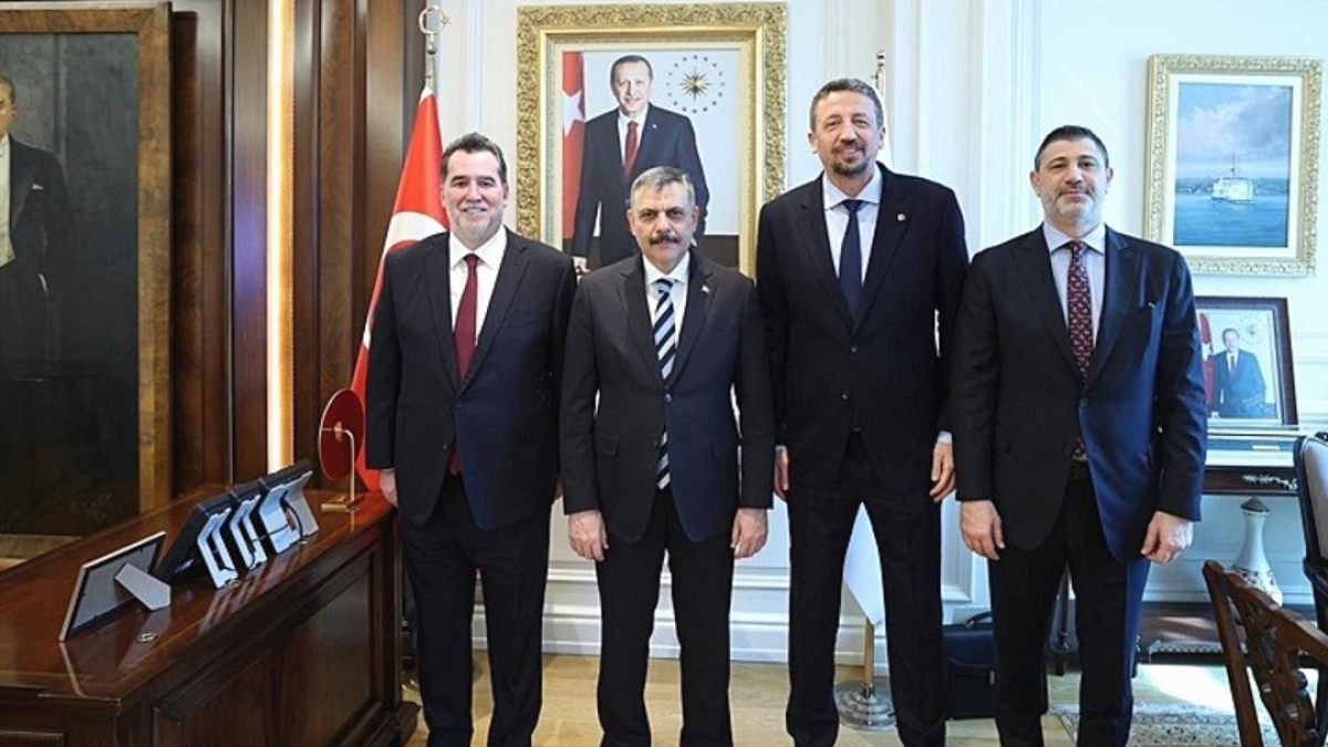TBF Başkanı Hidayet Türkoğlu'ndan İçişleri Bakanı Mustafa Çiftçi'ye ziyaret