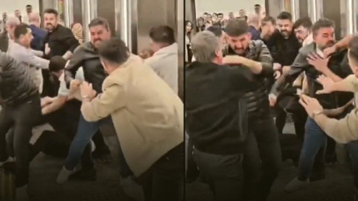 Adliye savaş alanına döndü, yumruklar havada uçuştu