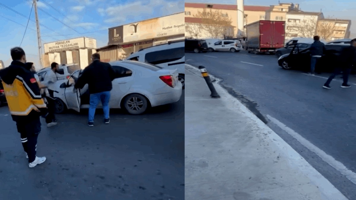 Başakşehir'de kaza sonrası levyeli kavga!