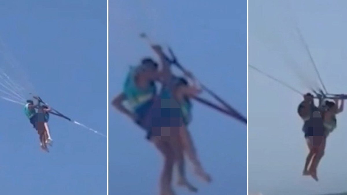 Gökyüzünde skandal! Yamaç paraşütü yapan turist neye uğradığını şaşırdı