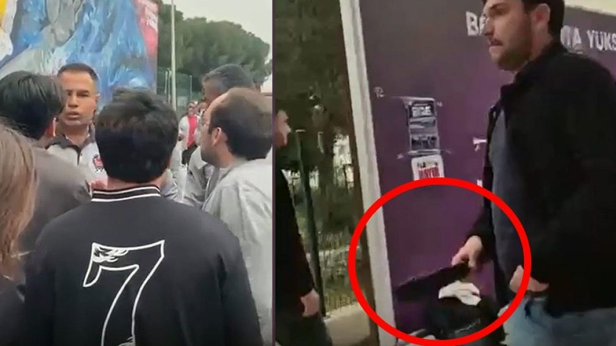 Üniversite karıştı! Palayla saldırı kamerada