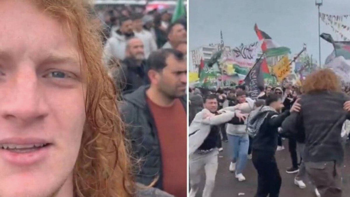 Amerikalı gezgin Diyarbakır'da protestonun ortasında kaldı