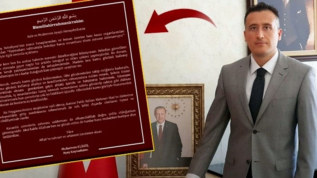 Kaymakam tepki toplayan paylaşımı apar topar sildi!