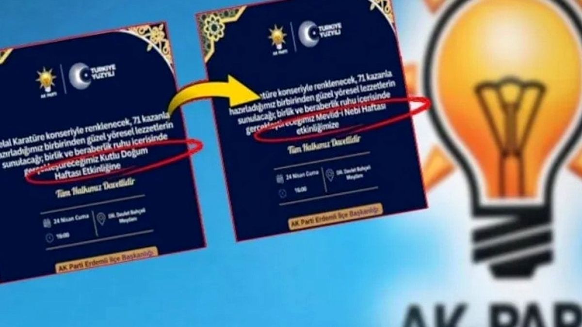 AKP örgütü tepkiler sonrası, son anda apar topar değiştirdi