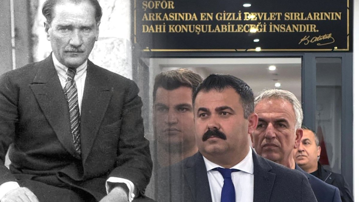 Bu kadarına da pes! Atatürk'e ait olmayan sözü şoförler odasına astılar