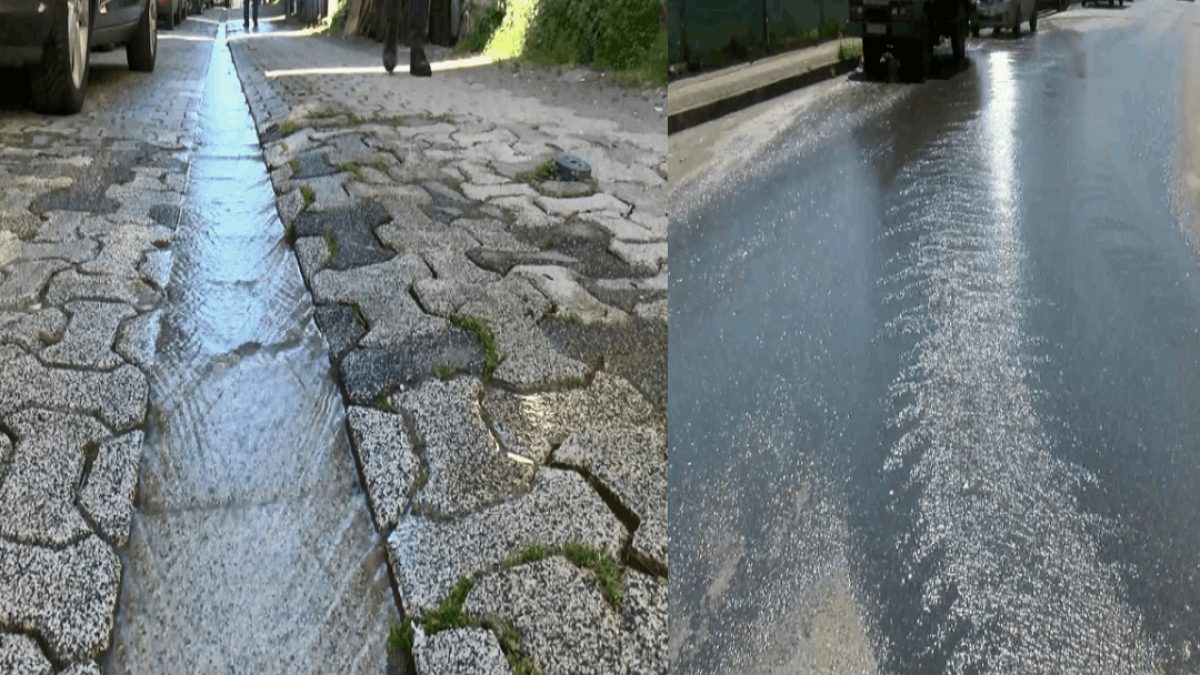 Ataşehir’de şebeke suyunu taşıyan boru patladı!