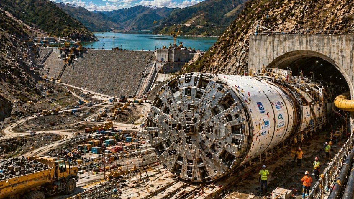 423 metrelik dev makine çalışmaya başladı: Su için dağların altını oyacaklar