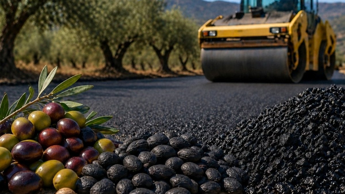 Yol yapımında artık zeytin kullanılacak: Zeytin çekirdeğinden asfalt üretimi başladı