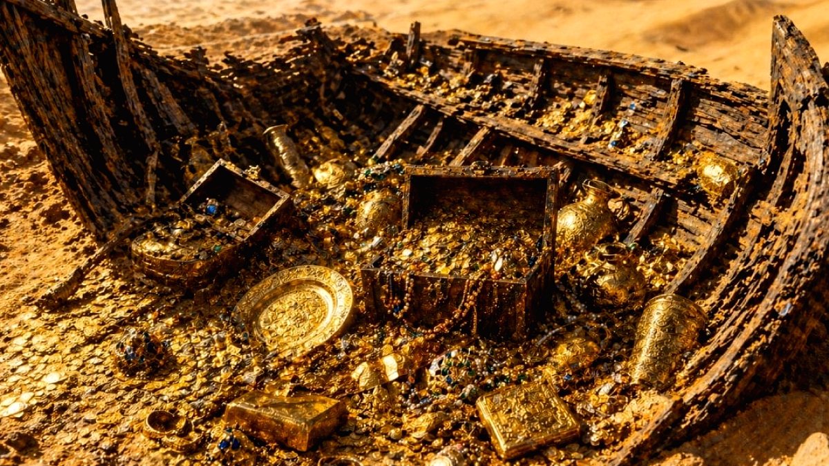 Çölün ortasından servet çıktı: 500 yıllık gemi hazineyle dolu bulundu