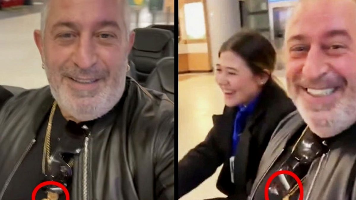 Cem Yılmaz’ın havalimanı videosu gündem oldu: Kolye detayı dikkat çekti