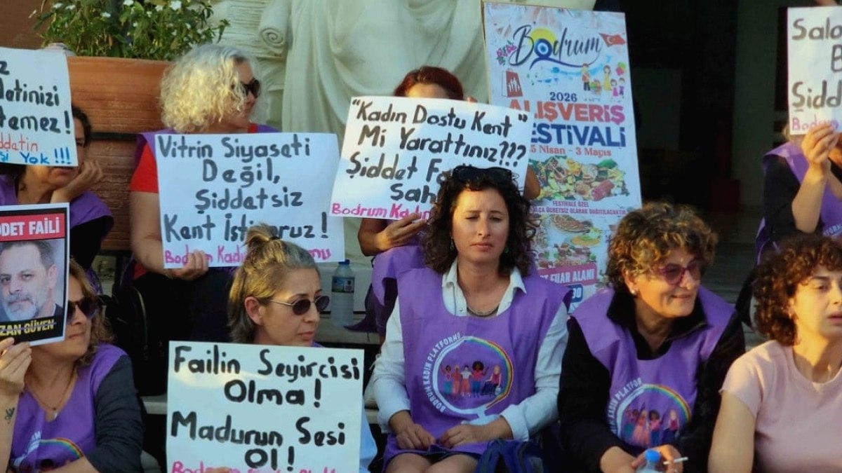 Kadınlardan Ozan Güven’e protesto