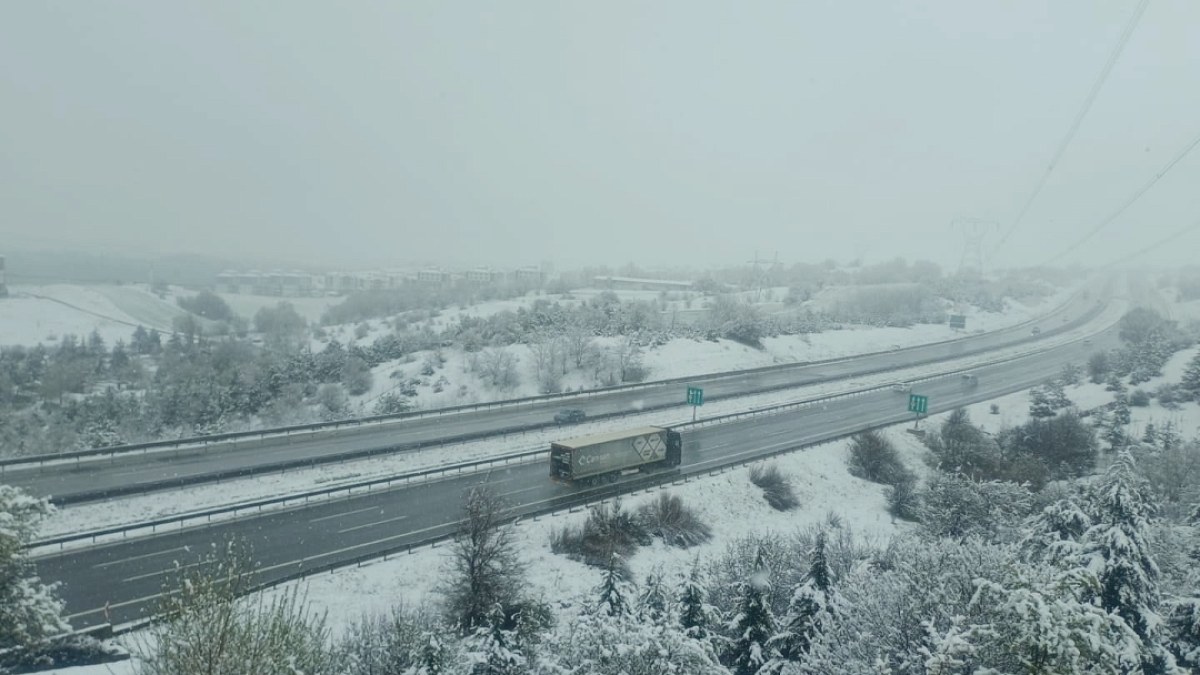 Bolu'da kar ulaşımı aksattı