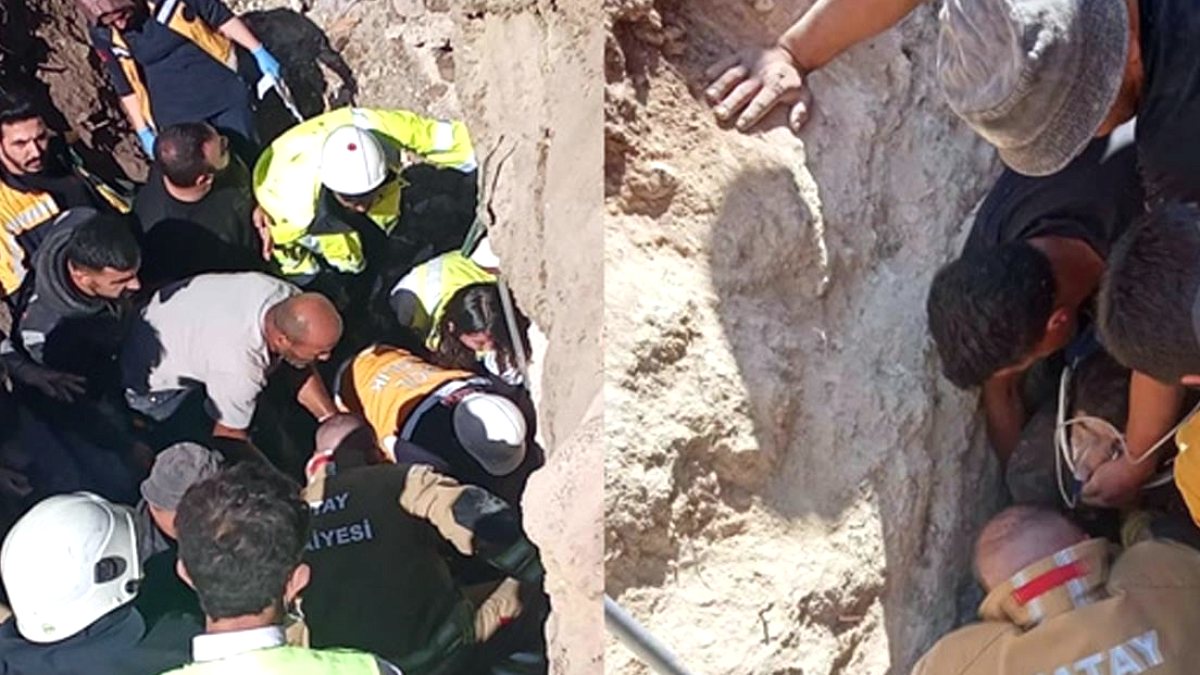 TOKİ şantiyesinde göçük altında kalan işçi hastaneye kaldırıldı