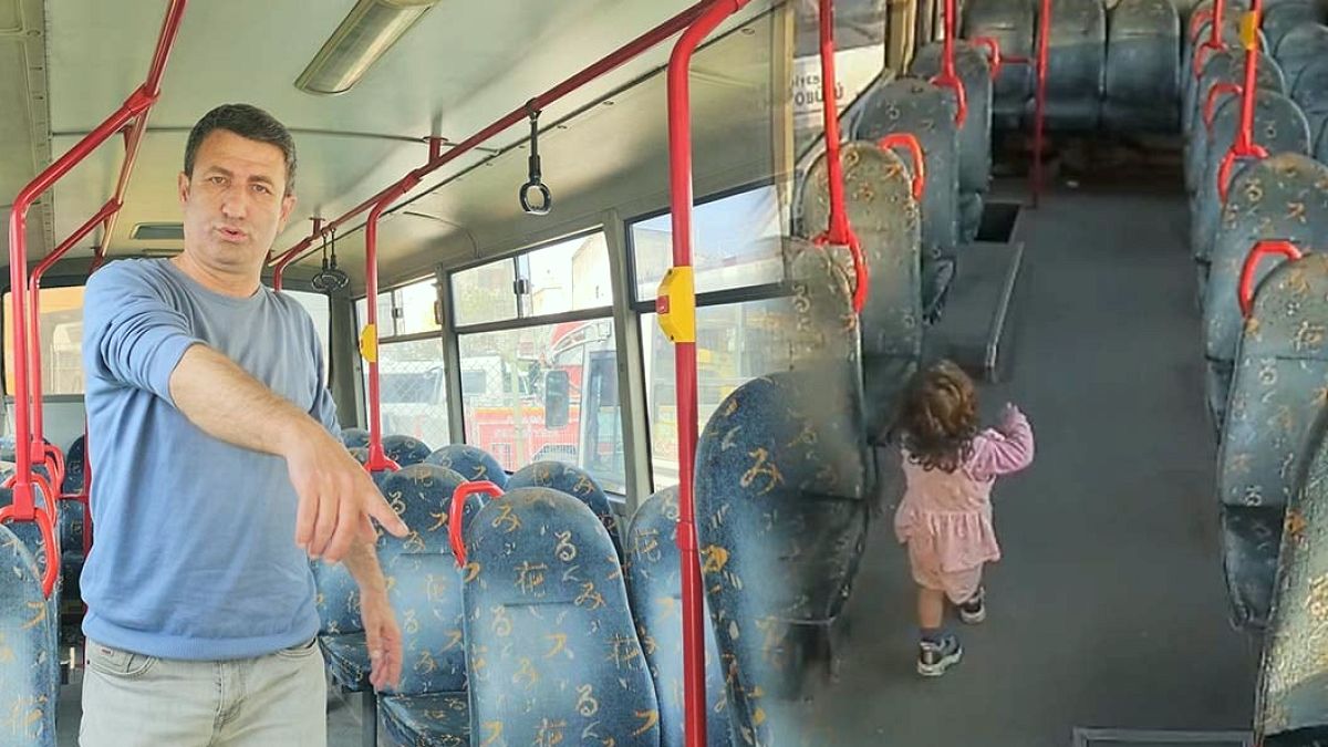 2 yaşındaki çocuk emekleyerek otobüse binmişti! Şoför o anları anlattı