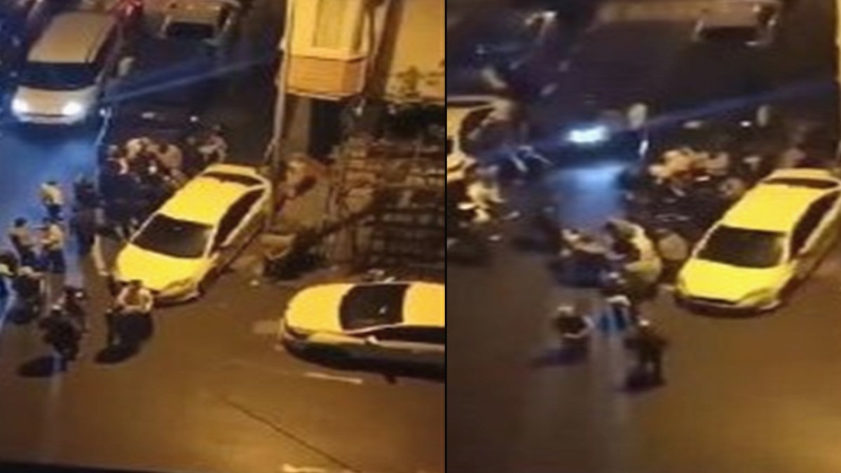 Evlerinin önüne araç park eden adamı hastanelik ettiler