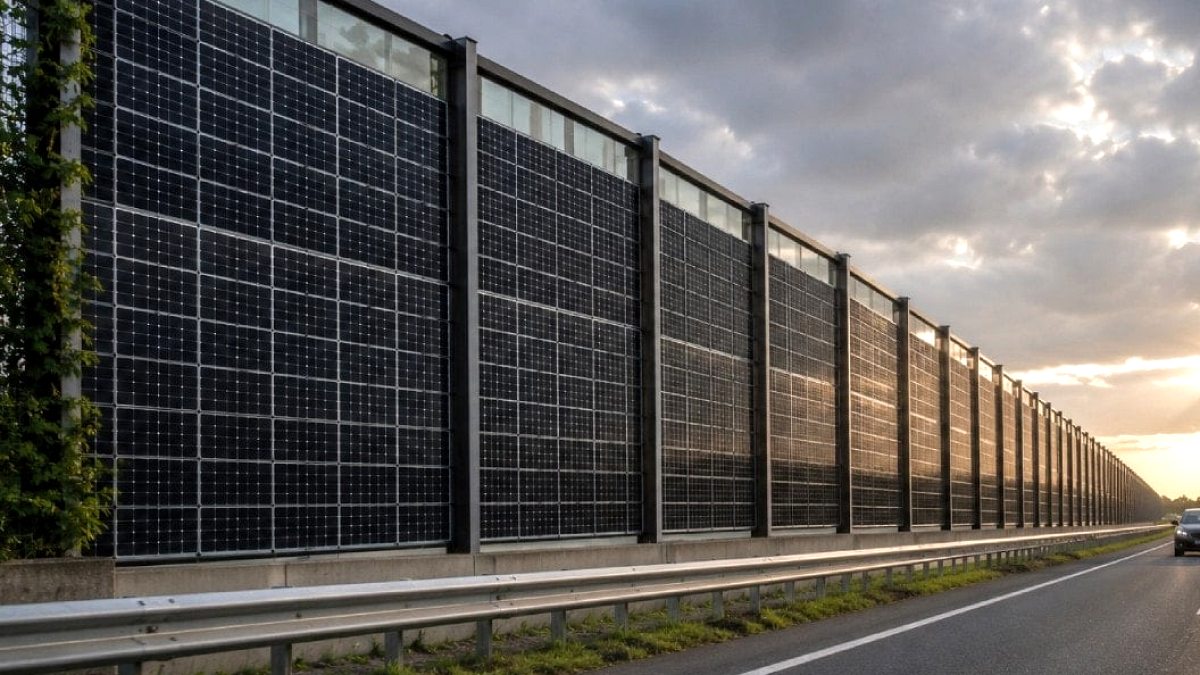 Arazi bulamayınca otoyol duvarlarından elektrik üretmeye başladılar