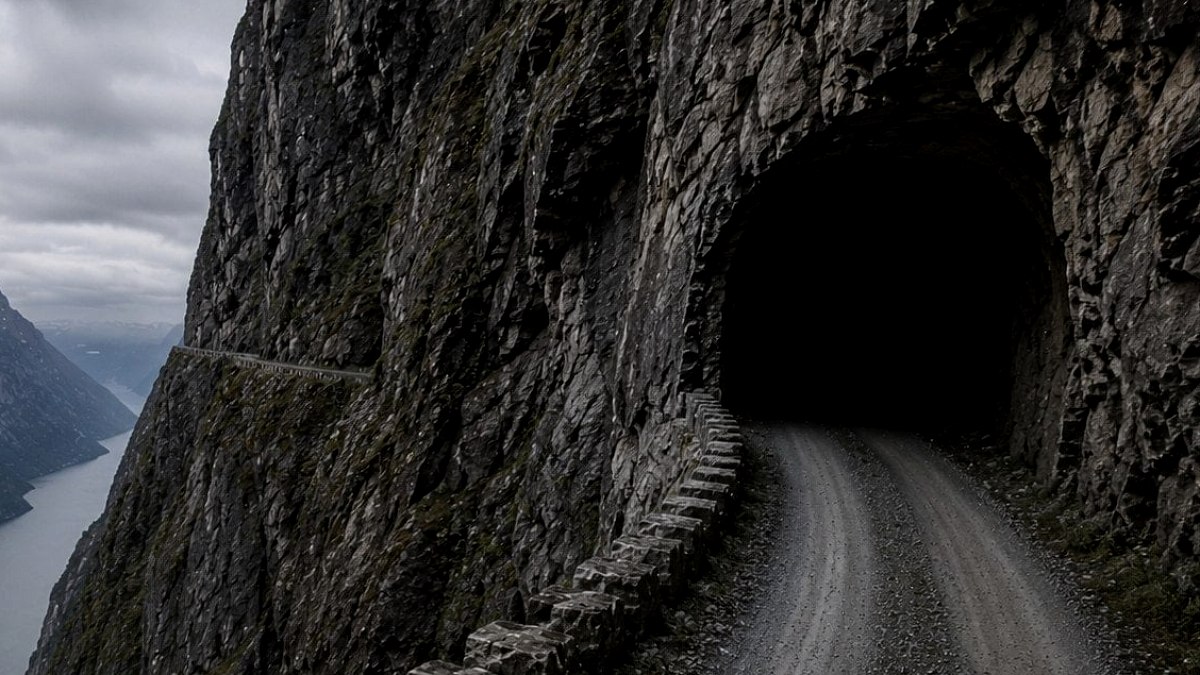 Norveç'te Kayaların İçine Oyulan 100 Km'lik Nefes Kesen Dağ Yolu