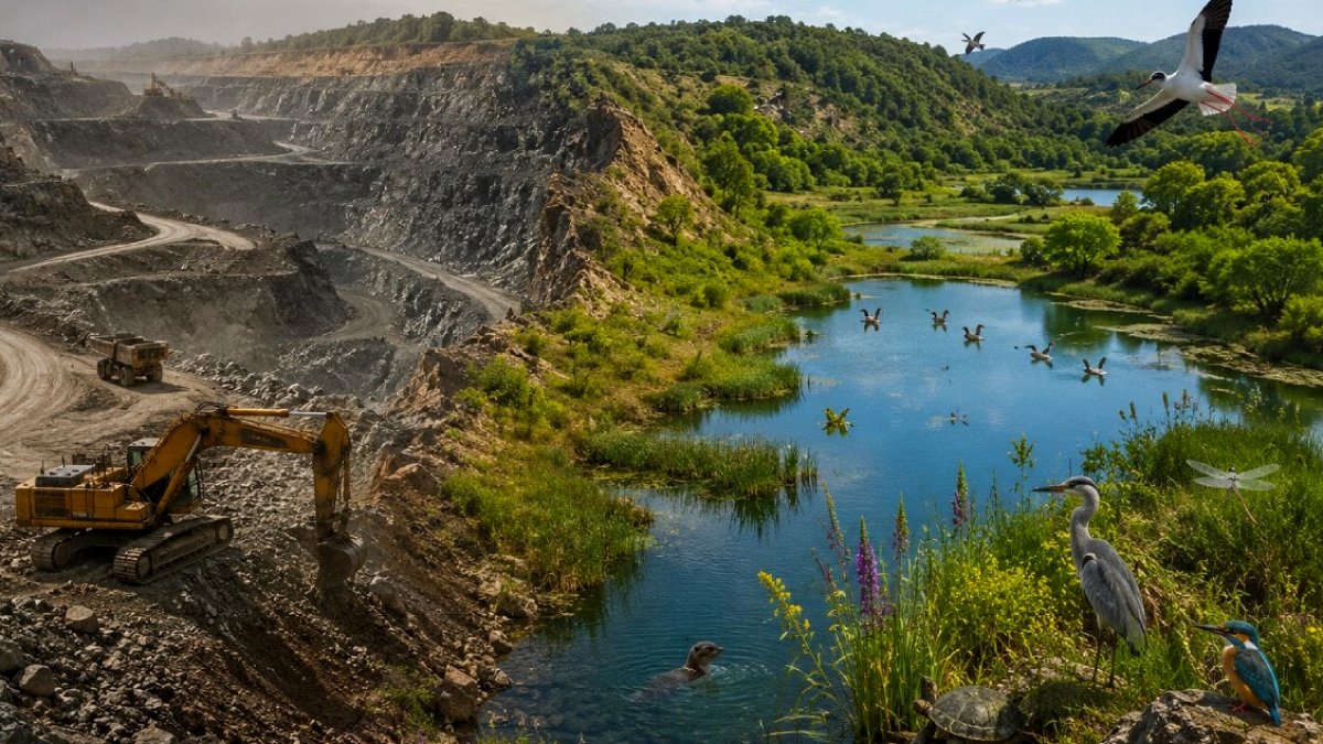 Terk Edilmiş Maden Sahası Doğayla Buluştu, Yeniden Hayat Buldu
